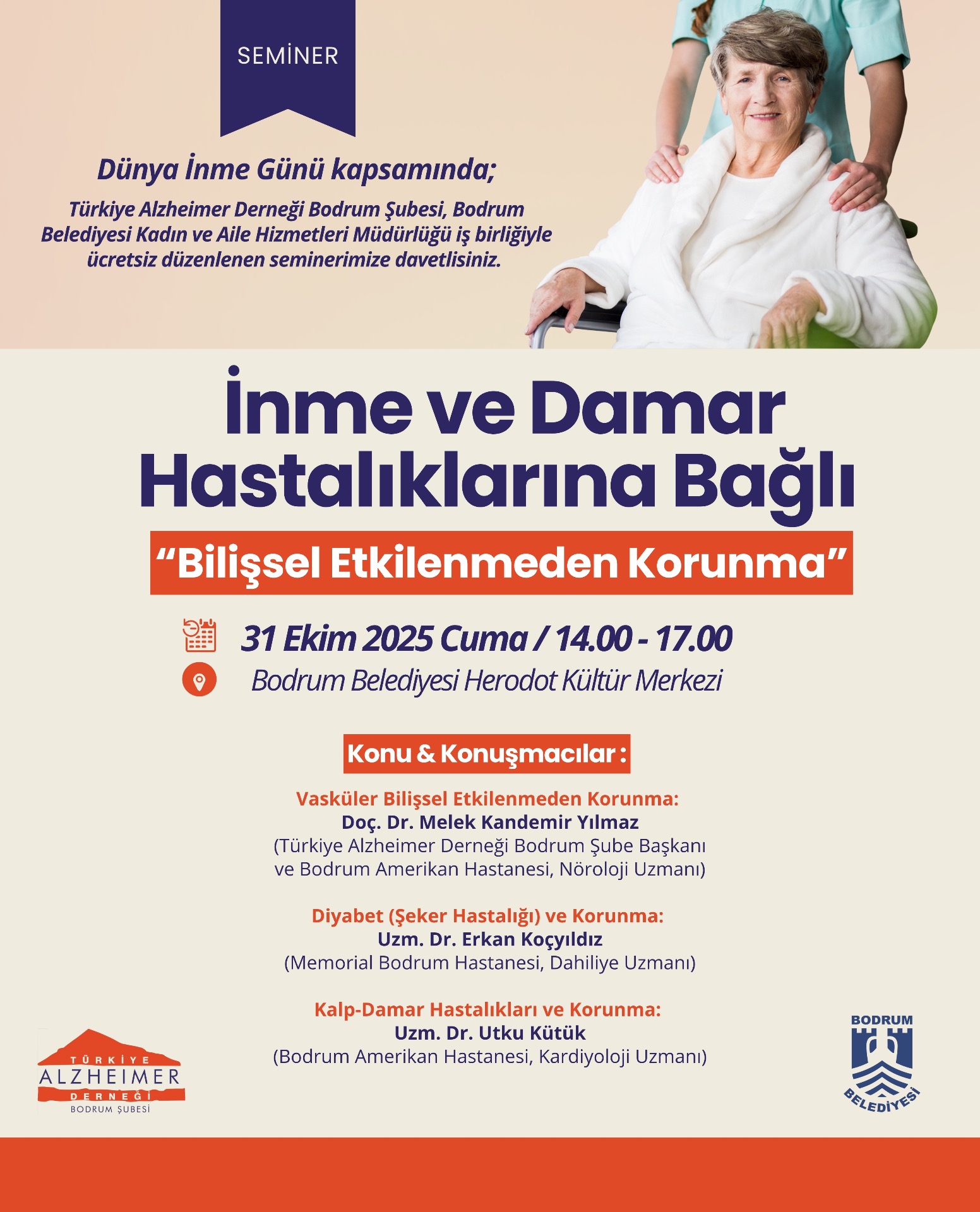 Bodrum Belediyesi ve Türkiye Alzheimer Derneği’nden “İnme ve Bilişsel Korunma” Semineri