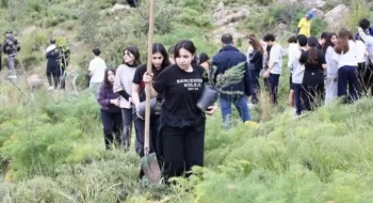 Bodrum'da yanan hatıra ormanını yeşertmek için 1500 fidan dikildi