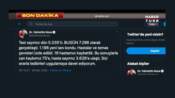 BAKAN KOCA TÜRKİYE'DEKİ SON DURUMU AÇIKLADI: CAN KAYBI 75'E ULAŞTI!