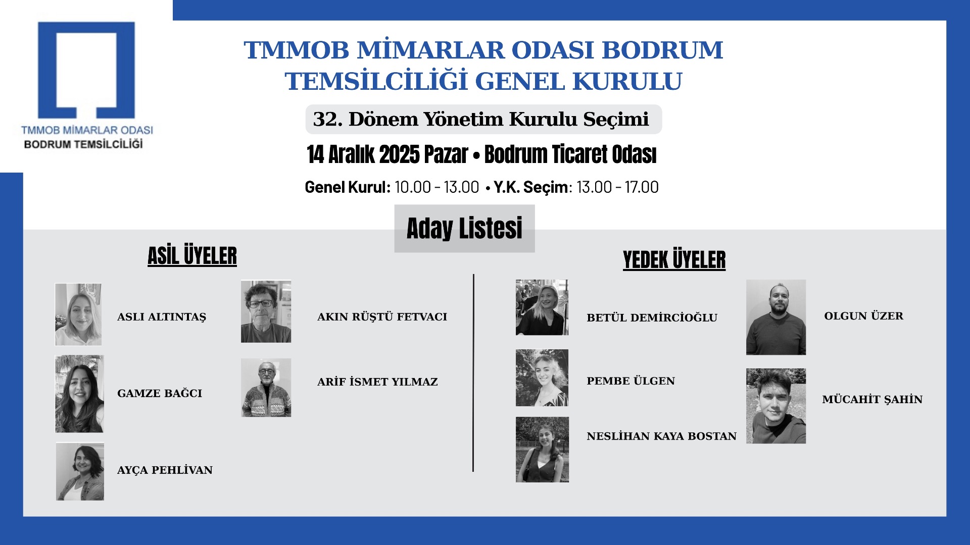 Bodrum Mimarlar Odasına ‘Yeni Ekip Mimarlar’ Aday!