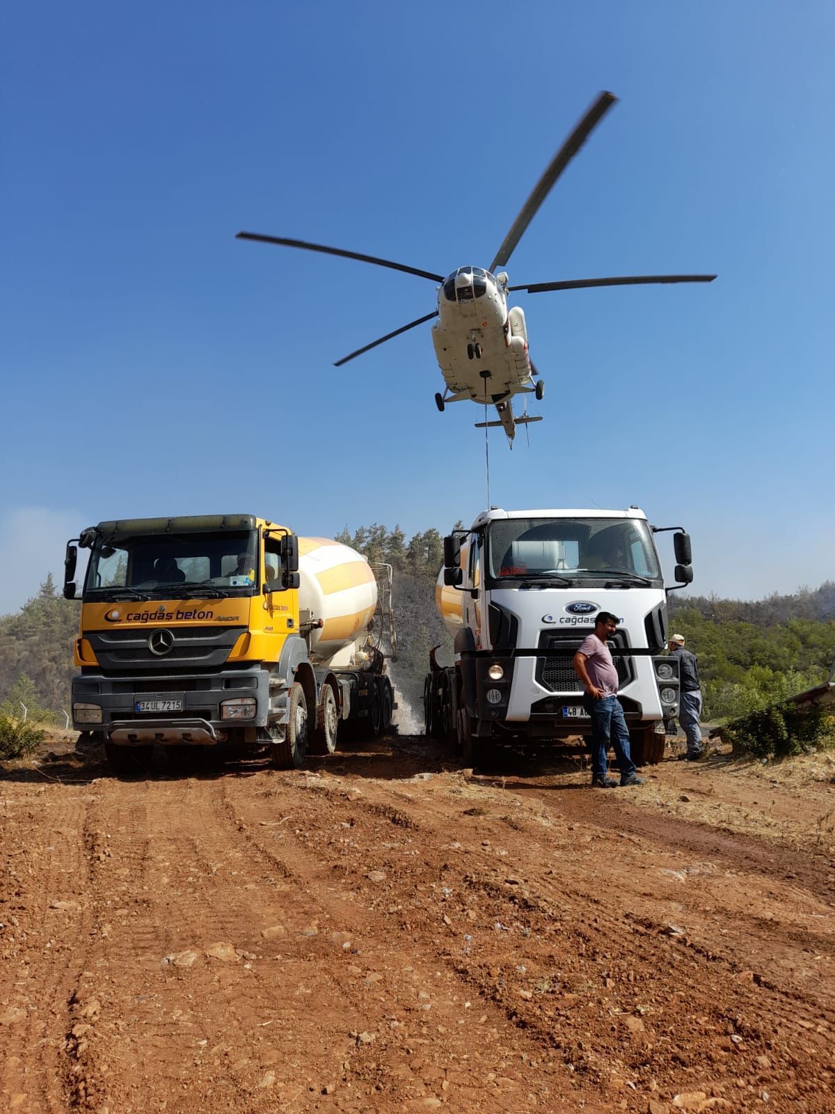 YANGINA MÜDAHALENİN KAHRAMANLARI: BODRUM'UN BETON FİRMALARI!