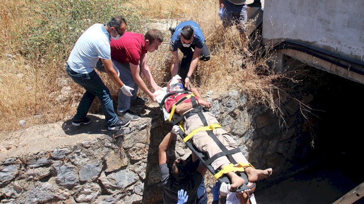 3 METRE YÜKSEKLİKTEN DÜŞTÜ, AĞIR YARALANDI...