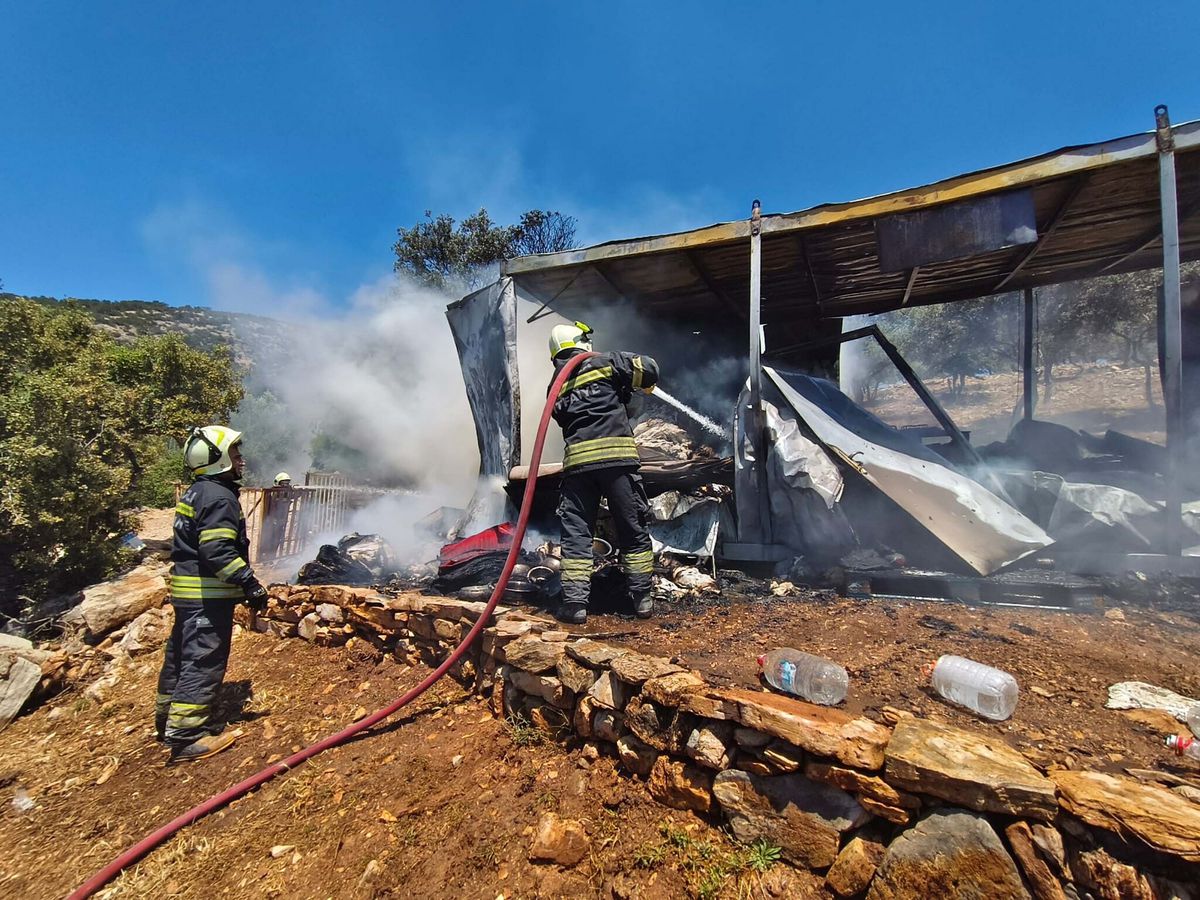 Bodrum'da Yangın: Konteyner Kullanılamaz Hale Geldi
